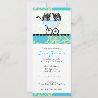 Invitación Baby Shower para niños gemelos - Carrit