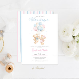 Invitación Baby Shower para revelación de género e