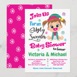 Invitación Baby Shower para suéter feo