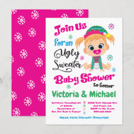 Invitación Baby Shower para suéter feo