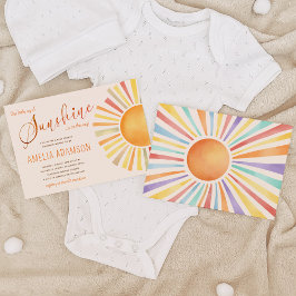 Invitación Baby Shower 'Pequeño rayo de sol' de Boho Sun de l
