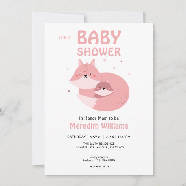 Invitación Baby Shower perfecta para eventos de co (Anverso)