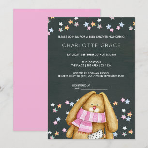 Invitación Baby Shower Personalizado De Conejo De Conejo Y Es