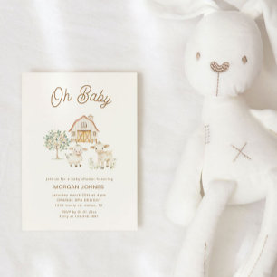 Invitación Baby Shower personalizado de crecimiento casero