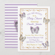 Baby Shower personalizado de mariposa para niñas