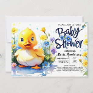 Invitación Baby Shower Personalizado duckling