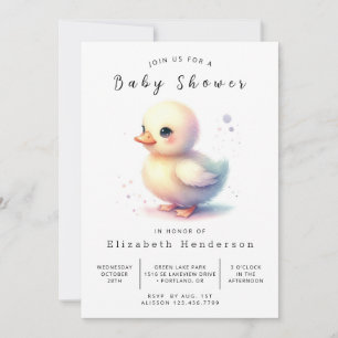 Invitación Baby Shower Personalizado moderno duck