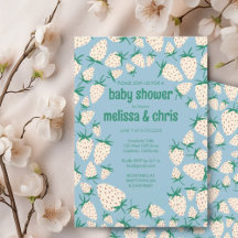 Baby Shower PERSONALIZADO Pineberry Cute de fresa