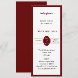 Invitación Baby Shower personalizado simple de Brown