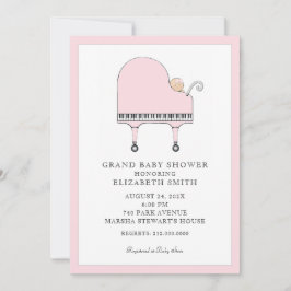 Invitación Baby Shower Piano Music