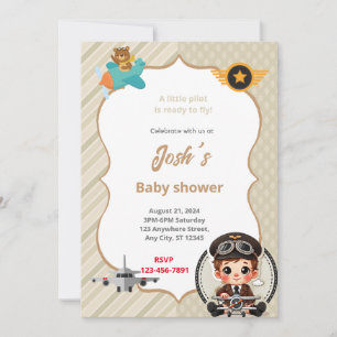 Invitación Baby Shower piloto