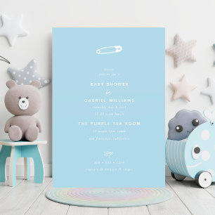 Invitación Baby Shower Pin Baby de seguridad