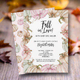 Invitación Baby Shower Pink Pumpkins