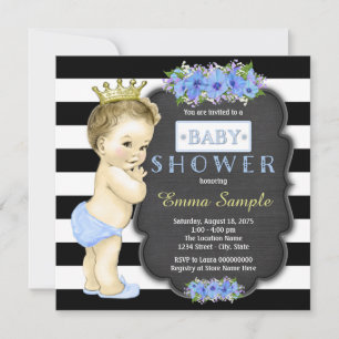 Invitación Baby Shower Pizarra Vintage