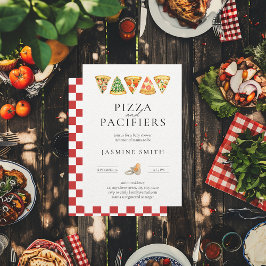 Invitación Baby Shower Pizza y Pacificadores