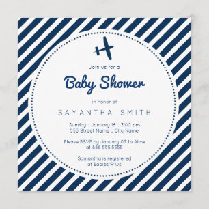 Invitación Baby Shower plano