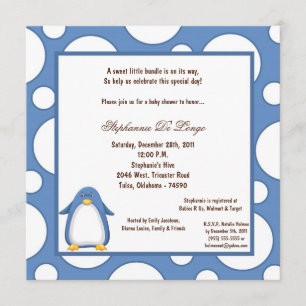 Invitación Baby Shower Pok a Dot de 5x7