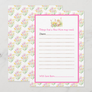 Invitación Baby Shower Pollito de Primavera