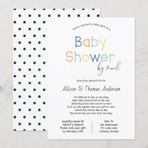 Invitación Baby Shower por correo
