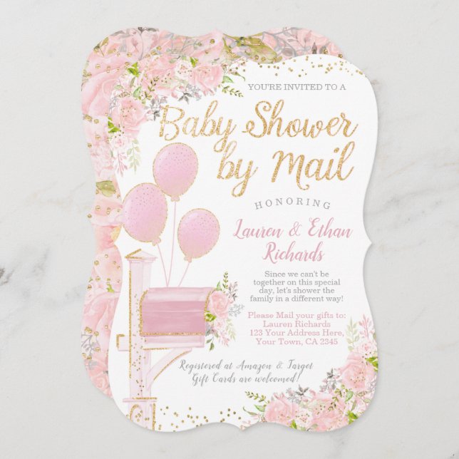 Invitación Baby Shower por correo (Anverso / Reverso)