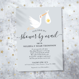 Invitación Baby Shower por correo a larga distancia género ne
