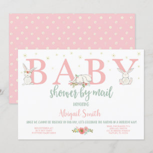 Invitación Baby Shower Por Correo, Bunny Baby Shower
