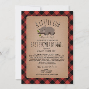 Invitación Baby Shower Por Correo Social Distance Plear Bear