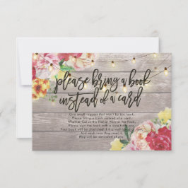 Invitación Baby Shower Por Favor Traiga un Libro En Lugar De 