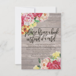 Invitación Baby Shower Por Favor Traiga un Libro En Lugar De 