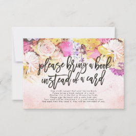 Invitación Baby Shower Por Favor Traiga un Libro En Lugar De 