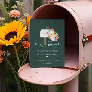 Invitación Baby Shower Por Mail Shower Mommy-To-Be Desde Lejo