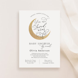 Invitación Baby Shower por Mail Twinkle Star y Moon