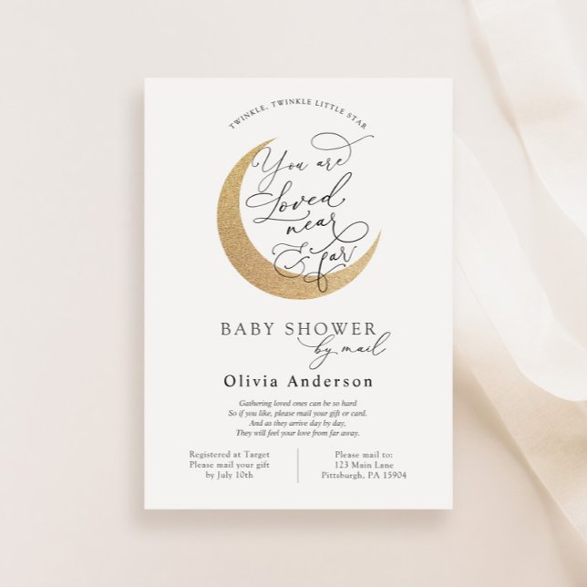 Invitación Baby Shower por Mail Twinkle Star y Moon (Subido por el creador)