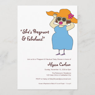 Invitación Baby Shower preñado y fabuloso