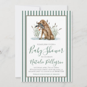Invitación Baby Shower Preppy Southern Duck Hunter