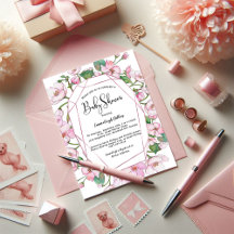 Baby Shower Primavera Floral Rosa