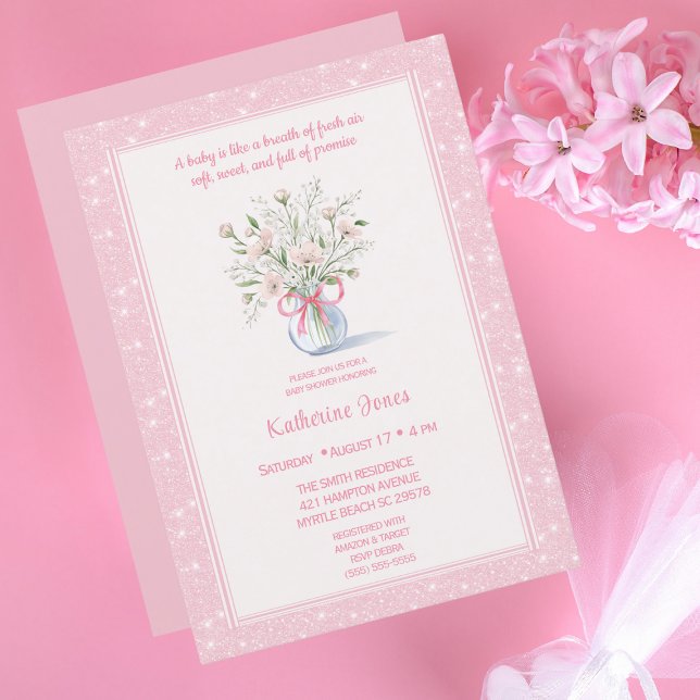 Invitación Baby Shower, Purpurina de aliento del bebé (Subido por el creador)