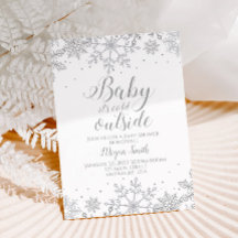 Baby Shower, Purpurina de Snowflake Silver