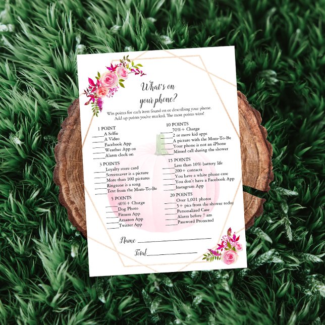 Invitación Baby Shower ¿Qué hay en la calabaza de tu juego de (Subido por el creador)
