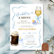 Baby Shower quirky con manos azules