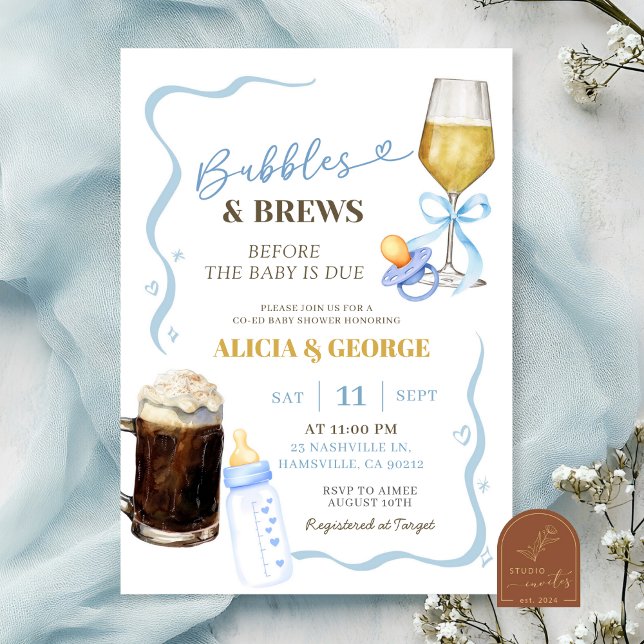 Invitación Baby Shower quirky con manos azules (Subido por el creador)