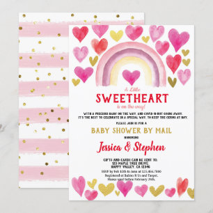 Invitación Baby Shower Rainbow para Mail Watercolor