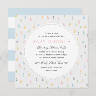 Invitación Baby Shower Raindrop