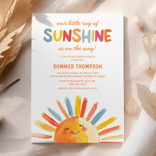 Invitación Baby Shower Rayito de Sol
