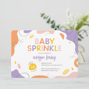 Invitación Baby Shower Resumen moderno