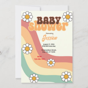 Invitación Baby Shower retro