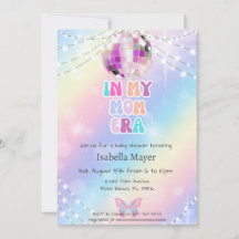 Invitación Baby Shower Retro En La Era De Su Mamá