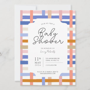 Invitación Baby Shower Retro Rainbow Planteador