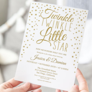 Invitación Baby Shower revelan el género de la estrella peque