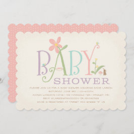Invitación Baby Shower Rock-a-bye - Rosa